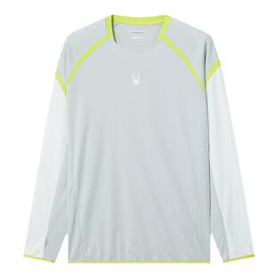 SPYDER蜘蛛男子圆领拼接透气撞色TRAINING长袖T恤23CS427M