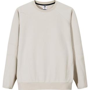 安踏摇粒绒套头卫衣男士冬季新款保暖圆领抓绒衣冲锋衣内胆打底衫