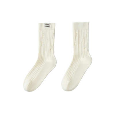 STARTER中筒袜2026春季新款男女同款保暖休闲运动纯色百搭袜子