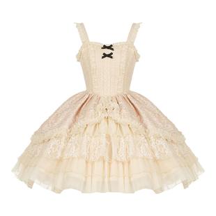 【八音盒jsk】withpuji原创设计优雅cla芭蕾蛋糕裙多层裙摆lolita