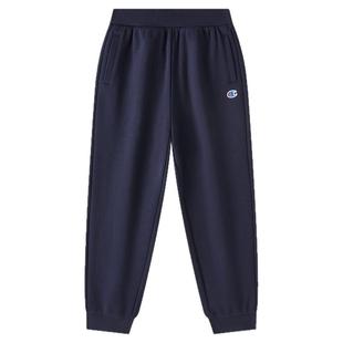 Champion冠军男女童冬季新款经典刺绣加绒束脚裤运动卫裤长裤