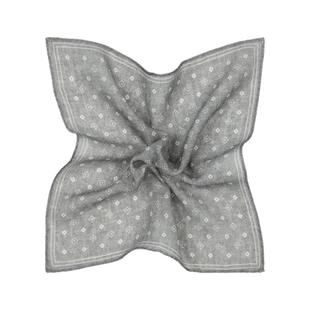 SUITSUPPLY浅灰色羊毛男士图纹口袋巾