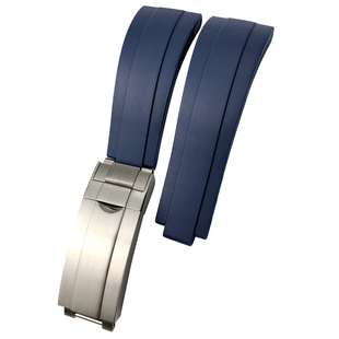 长短款防水硅橡胶手表带适用劳力士黑绿水鬼王熊猫迪通拿游艇20mm