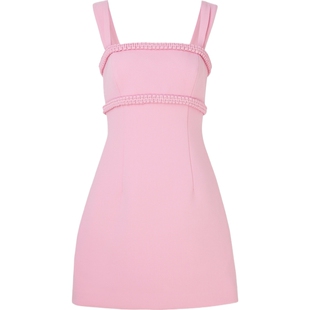 Rebecca Vallance 夏季女粉色缀饰迷你礼服裙连衣裙