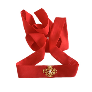 手工古风汉服抹额发带束发带男女通用保暖绑头带飘带眉心坠头饰