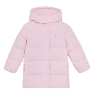 POLOWALK童装秋冬新品可脱帽中长款女童羽绒服中大童保暖外套