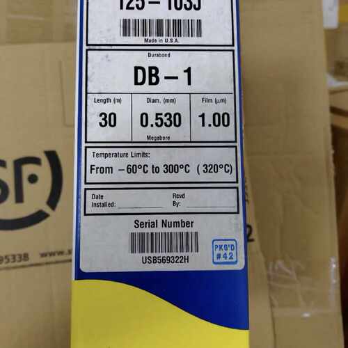 议价安捷伦125-103J?DB-1?气相色谱柱30?m,?0.53?mm,?1.00?μm