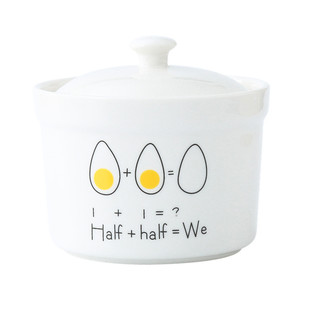 5英寸陶瓷炖盅带盖大号隔水炖罐汤盅甜品炖锅内胆燕窝炖盅2-3人份