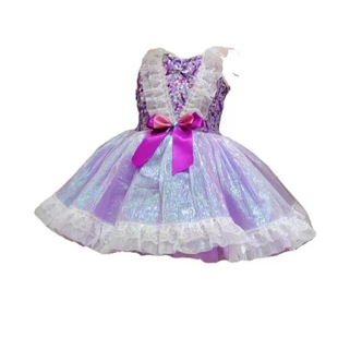 六一儿童演出服幼儿园女童蓬蓬裙表演服紫色舞台舞蹈服可爱公主裙