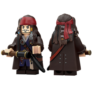 加勒比海盗杰克船长黑珍珠号JACK电影系列第三方人仔拼装积木玩具