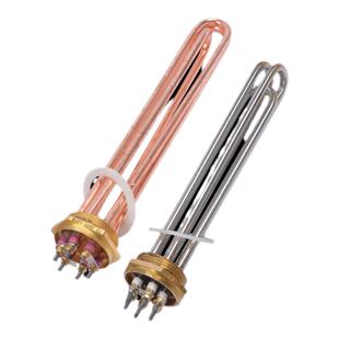 铜加热棒DN40/50空气能水箱电加热管工业大功率380V220V 6/9/12KW