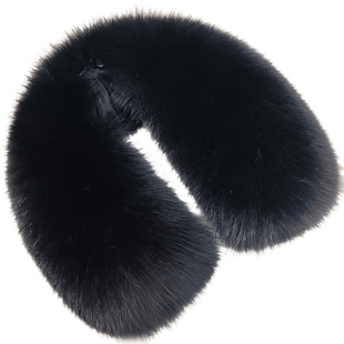 真狐狸毛领子单卖男式替换毛领真毛皮草大衣通用单独毛毛领子单买