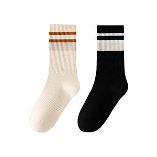 袜子女秋冬中筒袜2025新款爆款无骨纯棉袜抗菌防臭运动防滑长筒袜