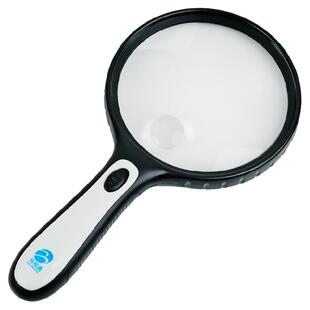 拜斯特20倍手持放大镜带灯大镜片便携式老人学生阅读看手机30倍