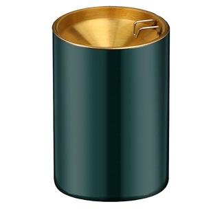 不锈钢烟灰缸车载用创意漏斗家用防摔防飞灰复古特价带盖灭烟新款