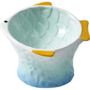 hocc猫碗陶瓷保护颈椎零食碗罐头碗幼猫盆猫粮猫咪碗宠物碗防打翻