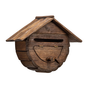 莱骏泰国老木头房子信箱别墅水电费单子收纳盒挂墙户外防雨意见箱