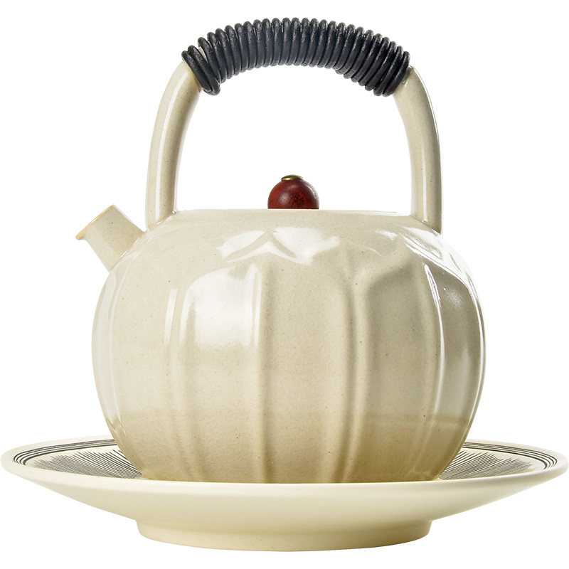 君器白泥苏打釉煮茶壶