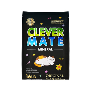 clevermate 桂花清香天然钠基矿砂强吸附舒适脚感猫砂7.2kg大袋装