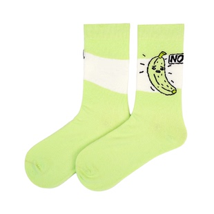 【情绪治愈袜】Walki踩点怪梦王国男女中筒袜大童袜-拒绝蕉绿