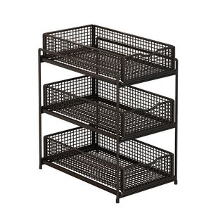 下水槽置物架浴室橱柜抽拉式整理架分架收纳架厨房收纳分层卫生间