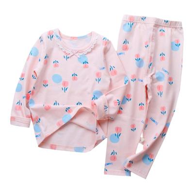 秋冬打底男女童纯棉内衣套装保暖