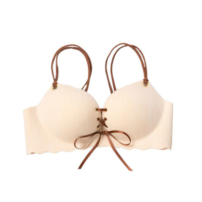 女聚拢无钢圈文胸薄款内衣套装