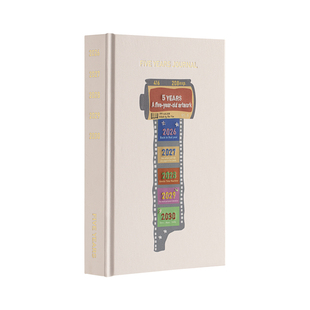 PPI速干白瑶纸自填日期五年日记本胶卷时光五年本子手帐精装日程本手账笔记本A5创意礼品赠朋友五年日记a5