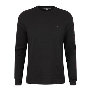 Tommy Hilfiger汤米男士t恤春秋新款圆领长袖休闲打底衫百搭男装