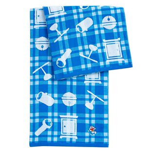 夕才儿美术馆 哆啦A梦正版 纯棉大人毛巾全棉纱布毛圈面巾带挂绳