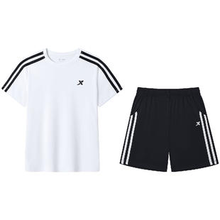 特步童装儿童运动套装2026年夏季新款男童速干短袖两件套男孩夏装