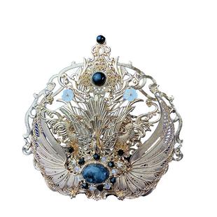 怀瑾稷原创头冠古风男女通用发冠汉服配饰暗黑系头饰敦煌发饰套装