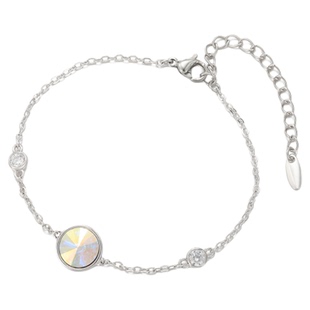 旭平仿水晶系列圆形圆饼手链女时尚轻奢小众设计高级感叠戴配饰