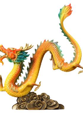 祥龙献瑞摆件上善若水铜