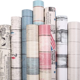 pvc自贴自粘加厚彩装膜防水墙纸壁纸卧室客厅背景韩国地中海包邮