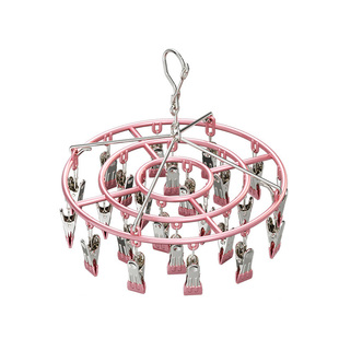 四万公里铝合金不锈钢衣架家用旋转多夹袜子夹晾衣架无痕防滑防风