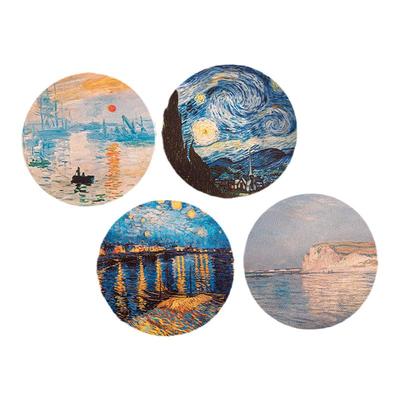 餐垫防水防油免洗咖啡垫圆形杯垫茶几垫桌面隔热垫氛围感皮革杯垫