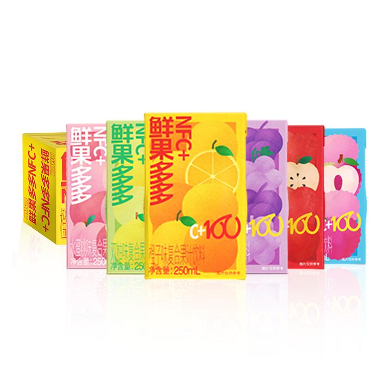 特价华洋100%果汁366ml*6瓶橙汁白桃汁苹果汁芒果汁果蔬