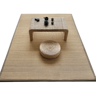 日式竹编凉席地垫加厚榻榻米客厅中式茶桌室地毯禅房打坐名宿竹垫