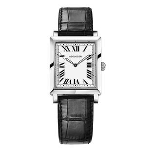 爱勒AGELOCER艾戈勒原创寇德克斯女士方形石英手表送女友生日礼物