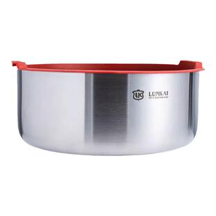 304不锈钢带盖碗泡面大圆碗沙拉盆腌肉盆家用保鲜碗三层加厚密封