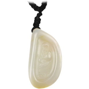 和田玉小籽料莲花白玉吊坠男士女款荷花苏工原石挂件收藏送礼直播