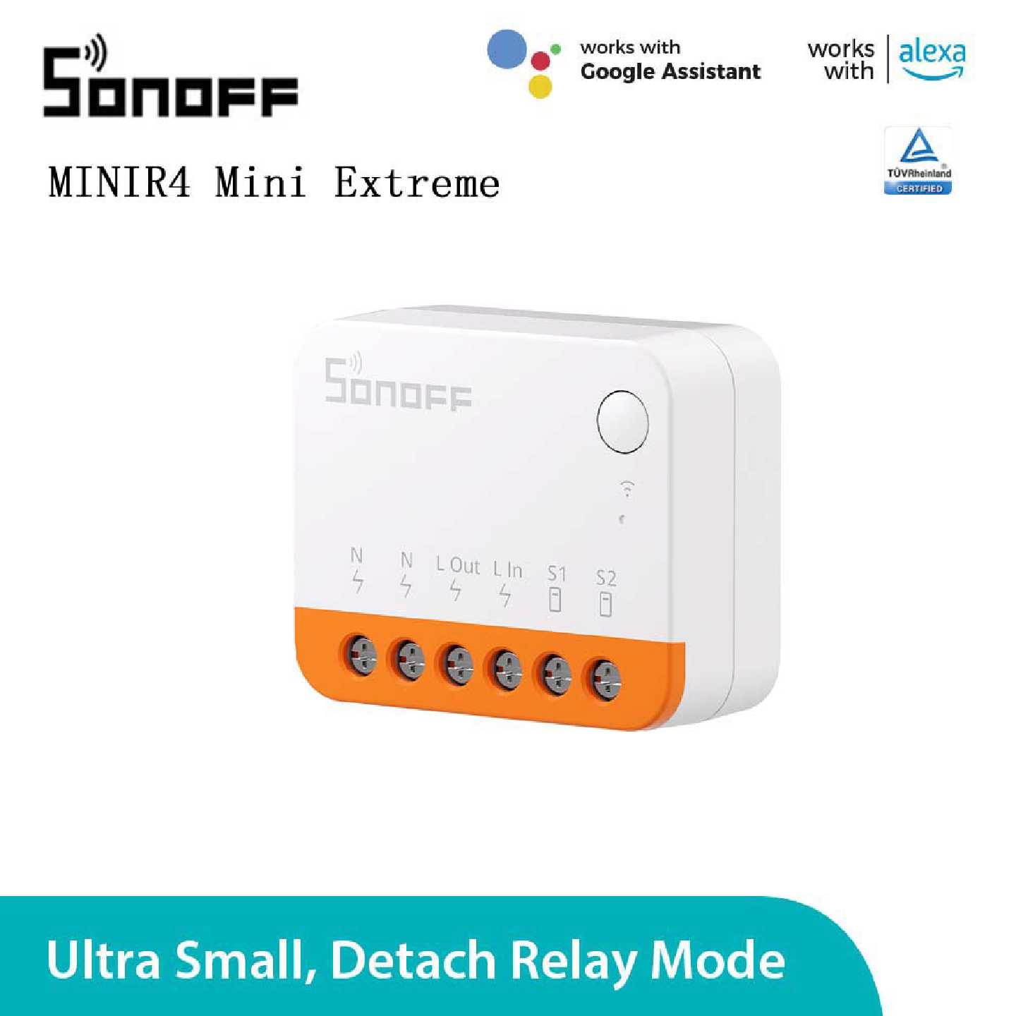 Sonoff MINIR4智能WIFI双控远程遥控模块天猫精灵语音控制通断器图片