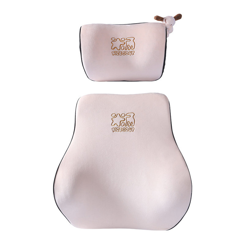 爱车屋汽车头枕腰靠垫车内座椅护颈枕记忆棉车载可爱车用颈椎靠枕