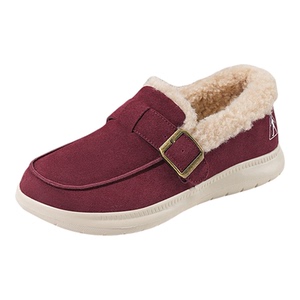 足力健老人鞋官方正品2025冬季新款加绒保暖棉鞋加厚全包勃肯女鞋