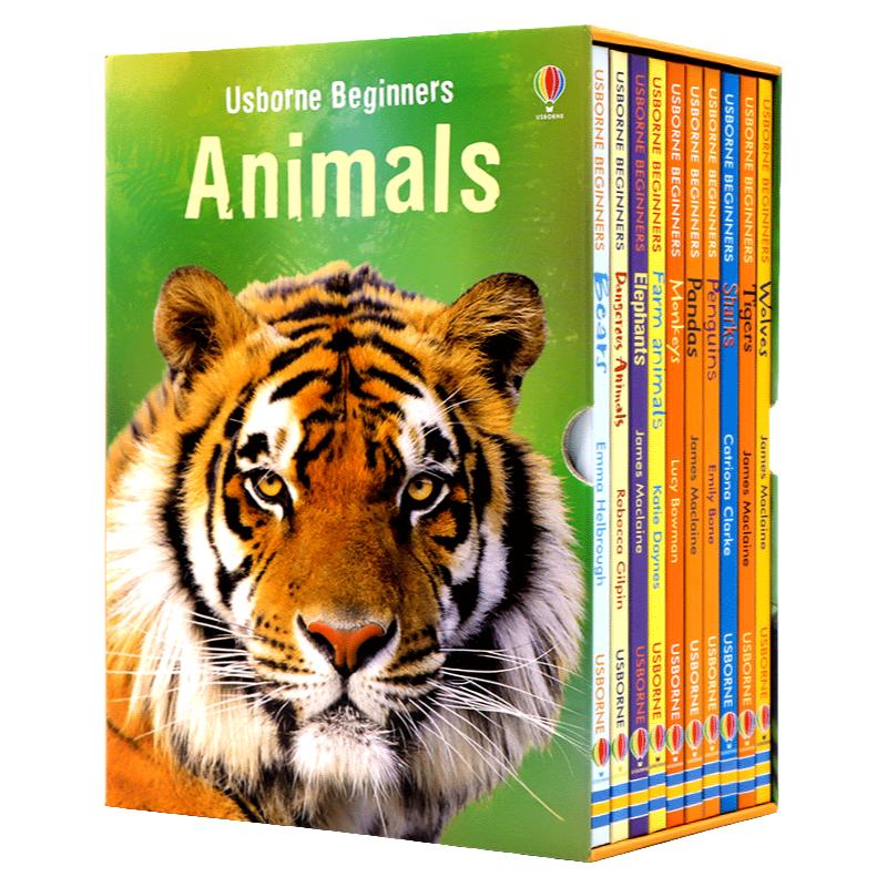 尤斯伯恩初学者系列 动物 英文原版绘本 Usborne Beginners Animals 10册精装礼盒装 少儿英语启蒙动物科普百科知识课外阅读书