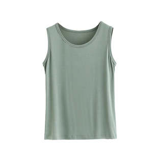 夏季薄款黑色吊带背心女防走光宽肩带内搭U领打底衫无袖上衣汗衫