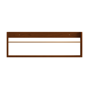 黑胡桃木色实木墙上置物架壁挂杂志书报架客厅报刊收纳架复古挂墙