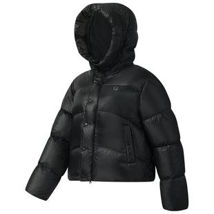 FILA斐乐官方女子户外羽绒服2025冬新款短款面包服连帽保暖外套女