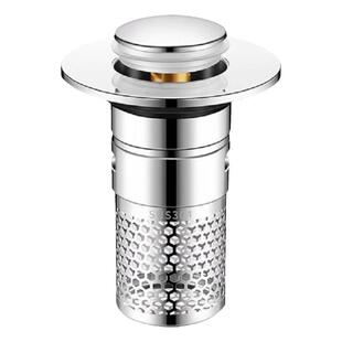 洗手盆脸池漏水塞子洗脸盆面盆下水器弹跳芯按压式防臭翻盖板配件
